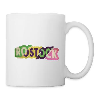 Rostock Germany City Font Punk Retro - Mug - white - Right