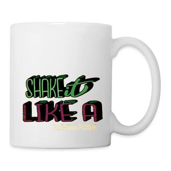Computer Dino awkward present couples dinosaurs - Mug - white - Right