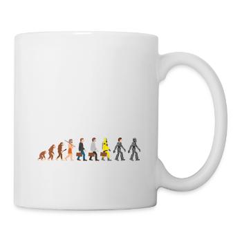 Evolution eine robotische Zukunft Dunkel - Tasse - Weiß - Rechts