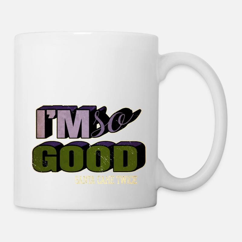 happy funny gym humor christmas present awesome - Tasse - Weiß
