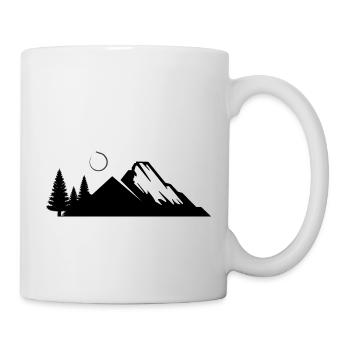 Landschaft Berge - Tasse - Weiß - Rechts