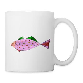 Poisson - Mug blanc - blanc - Droite
