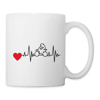 Moto Motocross Motocycliste Cadeau Cyclomoteur - Mug blanc - blanc - Droite