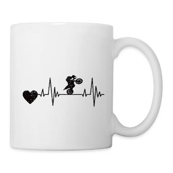 Motocross Motocycliste Cadeau Mobylette Mobylette - Mug blanc - blanc - Droite