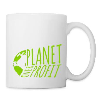 planet over profit Zitat - Tasse - Weiß - Rechts