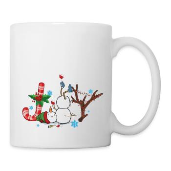 Christmas, Christmas, Red Wine, Funny, Wine - Mug - white - Right