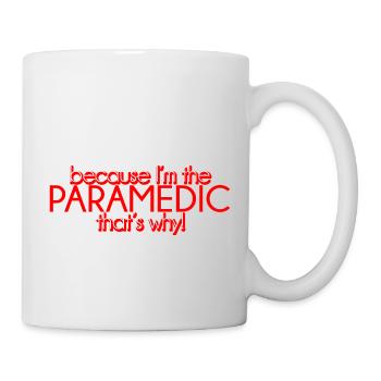 Parce que je suis l’ambulancier paramédical, c’est pourquoi 4 - Mug blanc - blanc - Droite
