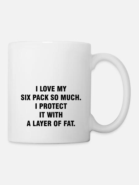 LAYER OF FAT - Mug - white
