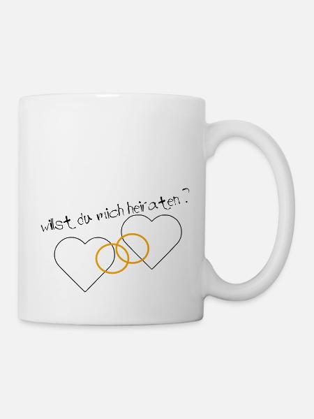 Heiratsantrag - Tasse - Weiß