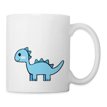 Cute Blue Dinosaur Gift Idea Baby Kids - Mug - white - Right