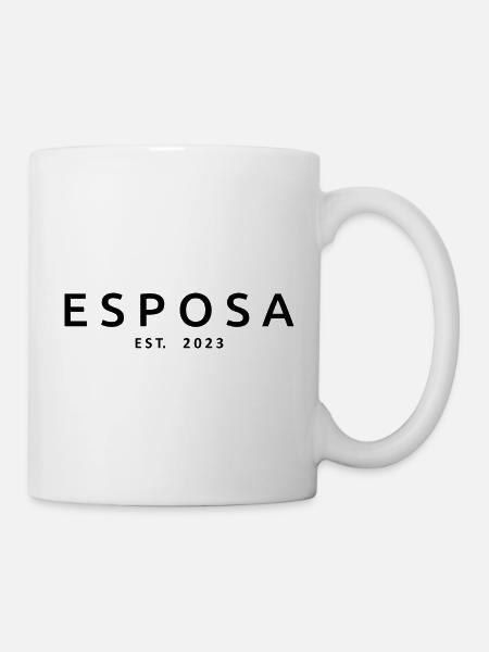 Esposa Est. 2023 Ehefrau wird Braut Paar Hochzeit - Tasse - Weiß