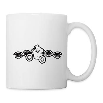 Moto Motocross Motocycliste Cadeau Cyclomoteur - Mug blanc - blanc - Droite