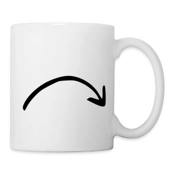 Arrow drawing sketch black - Mug - white - Right