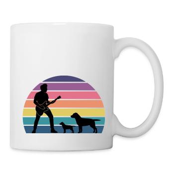 Guitar Player Pet Dog Animal Musician Bassist - Mug - white - Right