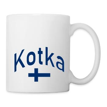 Drapeau finlandais de Kotka - Mug blanc - blanc - Droite