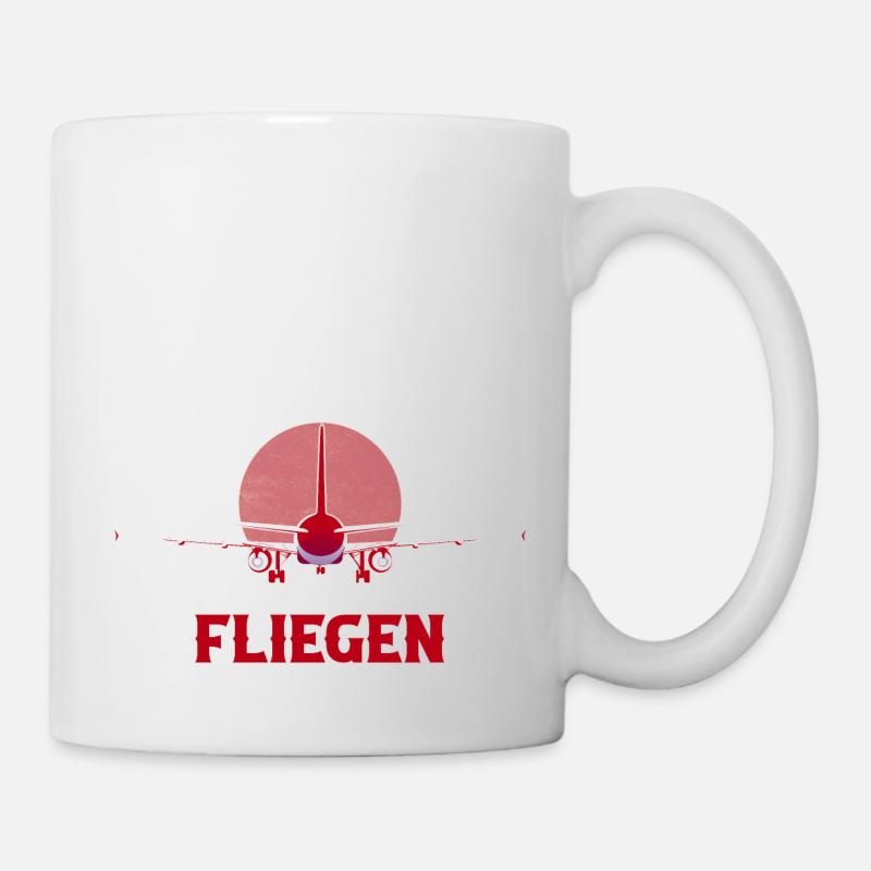 Der tut nix der will nur fliegen Flugzeug Pilot - Tasse - Weiß