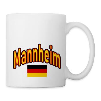 Mannheim drapeau allemand - Mug blanc - blanc - Droite