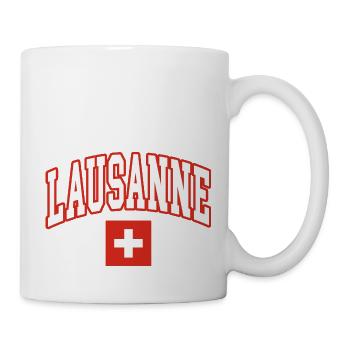 Lausanne schweiz flagge - Tasse - Weiß - Rechts