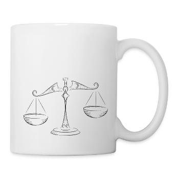 Waage - Tasse - Weiß - Rechts