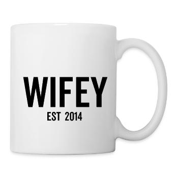 Wifey Est 2014 - Tasse - Weiß - Rechts