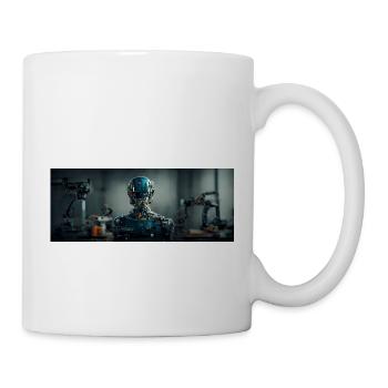 Roboter - Tasse - Weiß - Rechts