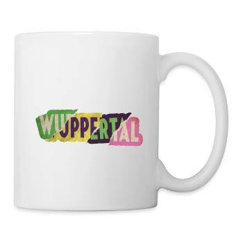 Wuppertal Deutschland Stadt Schrift Punk Retro - Tasse - Weiß - Rechts