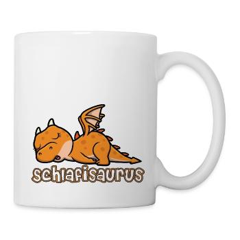Schlafisaurus Schlafshirt Lieblingsshirt - Tasse - Weiß - Rechts