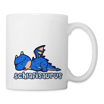 Schlafisaurus Schlafshirt Lieblingsshirt - Tasse - Weiß - Rechts
