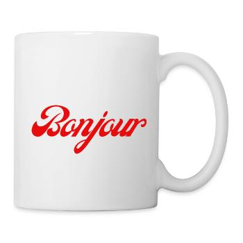 Bonjour idée cadeau - Mug blanc - blanc - Droite
