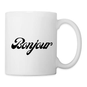 Bonjour idée cadeau - Mug blanc - blanc - Droite