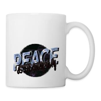 gift 1960s 60s sayings love flower power geek - Tasse - Weiß - Rechts