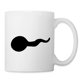 Schwarze Kaulquappe - Tasse - Weiß - Rechts