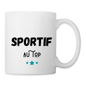 sportif au top idée cadeau - Mug blanc - blanc - Droite