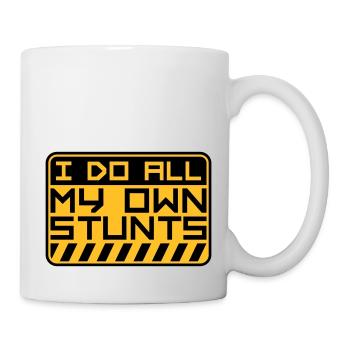 all my own stunts - Tasse - Weiß - Rechts