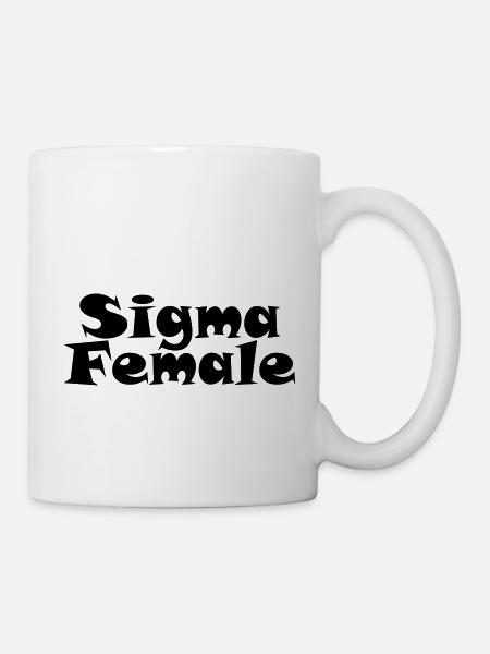 Sigma Female - Schriftzug - Tasse - Weiß