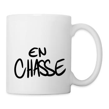 Je suis en chasse - Mug blanc - blanc - Droite