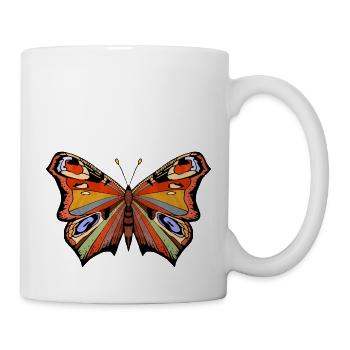 Schmetterling - Tasse - Weiß - Rechts