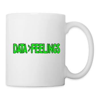 Les données sont plus grandes que les sentiments 4 - Mug blanc - blanc - Droite
