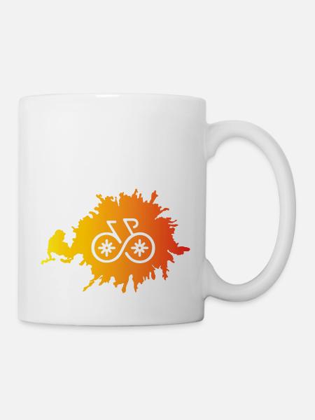 Biking Running Marathon Triathlon Fahrrad - Tasse - Weiß
