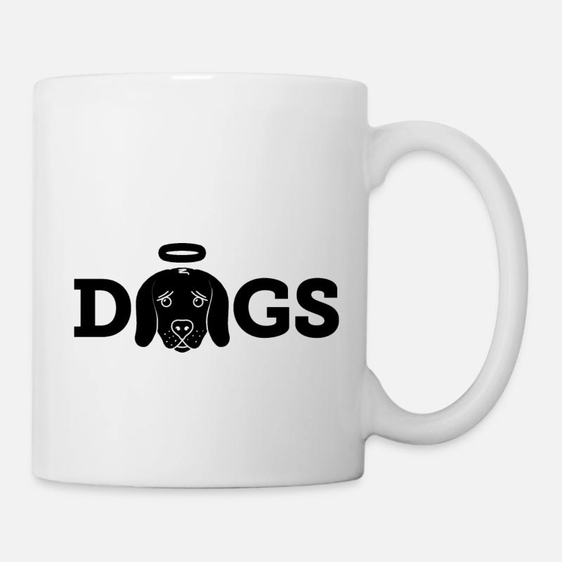 Holy Dogs (Full black) - Mug - white