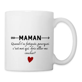 maman questions bébé humour - Mug blanc - blanc - Droite
