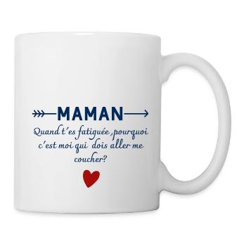maman questions bébé humour - Mug blanc - blanc - Droite