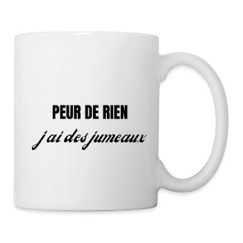 peur des rien j'ai des jumeaux - Mug blanc - blanc - Droite