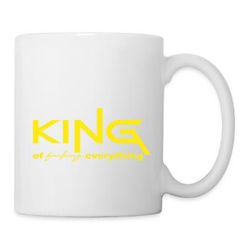 King of everything gift saying yellow - Mug - white - Right