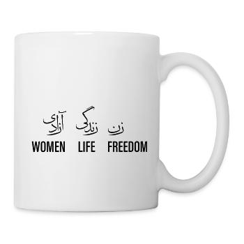 Women Life Freedom linear schwarz - Tasse - Weiß - Rechts