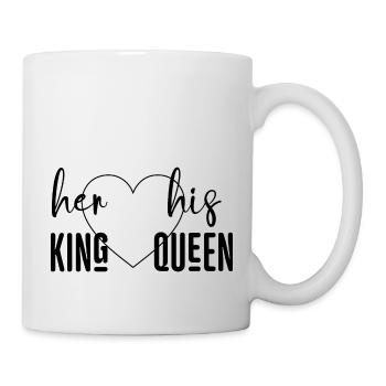 Ihr König Seine Königin schwarze Version - Tasse - Weiß - Rechts