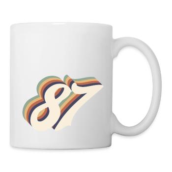 87ème anniversaire vintage - Mug blanc - blanc - Droite