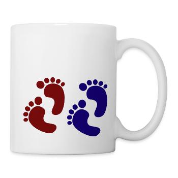 Grossesse Baby shower Babyshower Boy Girl - Mug blanc - blanc - Droite