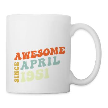 Groovy 72 Years Old Awesome Since April 1951 72nd - Mug - white - Right