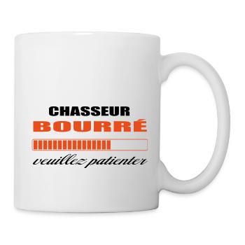 CHASSEUR bourré HUMOUR - Mug blanc - blanc - Droite